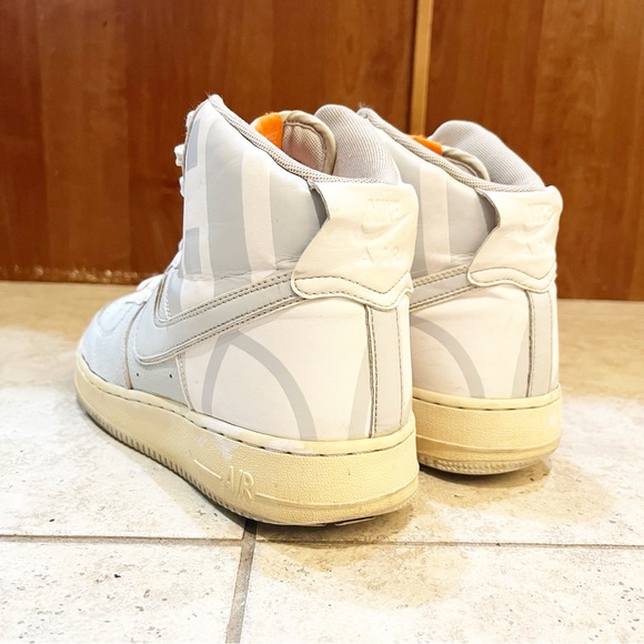 Nike Air Force 1 High Top White Pure Platinum Athletic Sneakers Shoes - Picture 3 of 5